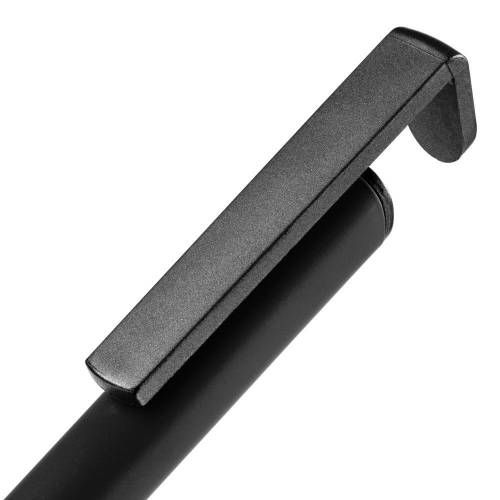 Ручка шариковая Standic с подставкой для телефона, черная фото 6