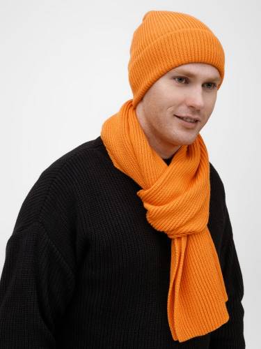 Шарф Nobilis Mono, оранжевый (абрикос) фото 8