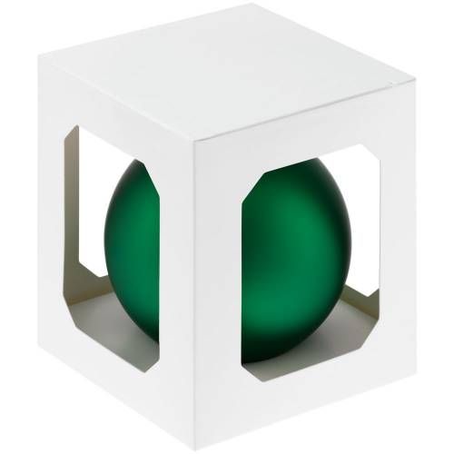 Елочный шар Finery Matt, 10 см, матовый зеленый фото 4