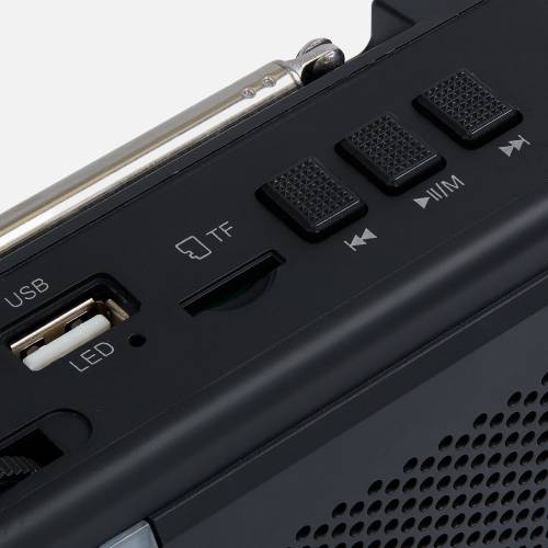 Bluetooth-колонка с радио Comradio, черная фото 8