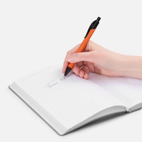 Ручка шариковая Undertone Black Soft Touch, оранжевая фото 5