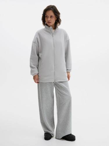 Куртка флисовая унисекс Nebo, светло-серая фото 15