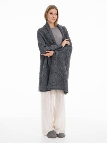 Плед Curve Verve, серый меланж (маренго) фото 6