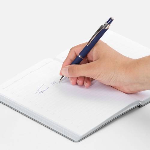 Ручка шариковая Chromos Soft Touch, синяя фото 5 Ручка шариковая Chromos Soft Touch, синяя фото 5