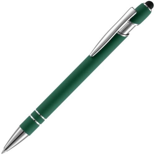Ручка шариковая Pointer Soft Touch со стилусом, зеленая фото 2