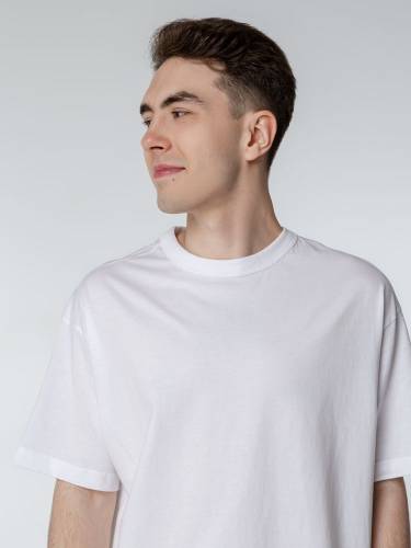 Футболка оверсайз мужская Boxy Men, бежевая (льняная) фото 6