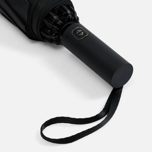 Зонт обратного сложения twoGether с двойным куполом, черный фото 8