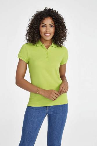 Рубашка поло женская People 210, зеленое яблоко фото 5