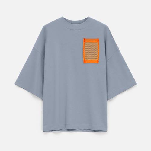 Футболка оверсайз унисекс T9, серая фото 16