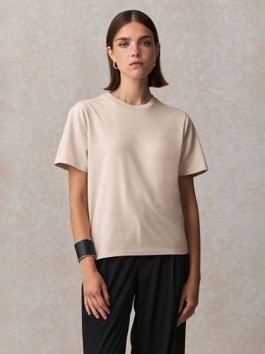 Футболка женская Legend Women, бежевая (льняная) фото 5