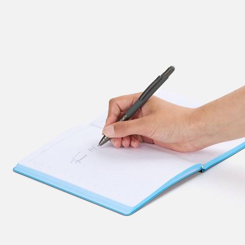 Ручка шариковая Digit Soft Touch со стилусом, серая фото 5 Ручка шариковая Digit Soft Touch со стилусом, серая фото 5