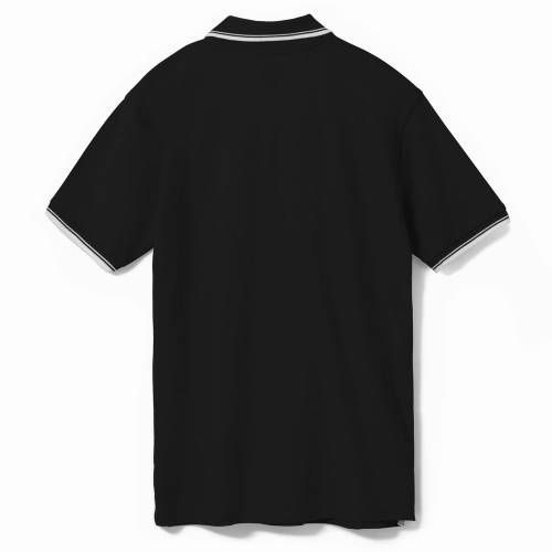 Рубашка поло мужская с контрастной отделкой Practice 270 черная фото 3