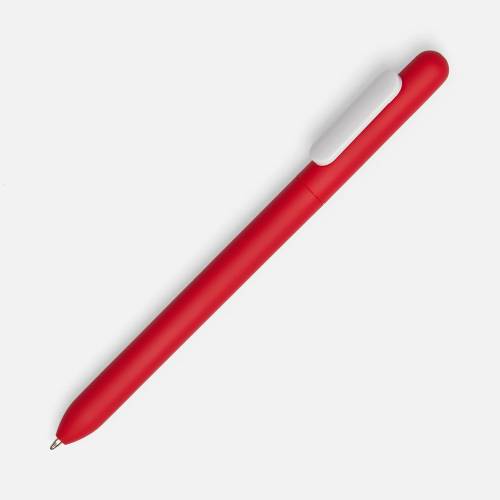 Ручка шариковая Swiper Soft Touch, красная с белым фото 2