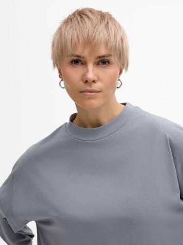 Футболка унисекс оверсайз T1, серая фото 9