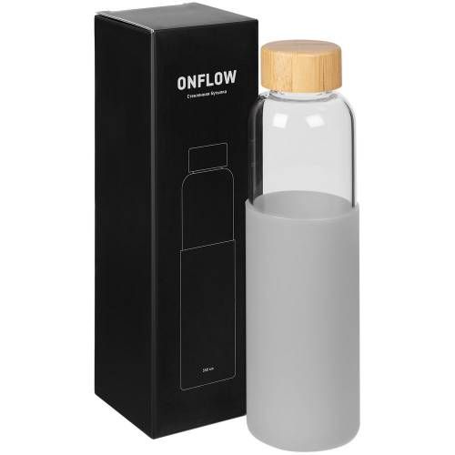Бутылка для воды Onflow, серая фото 9