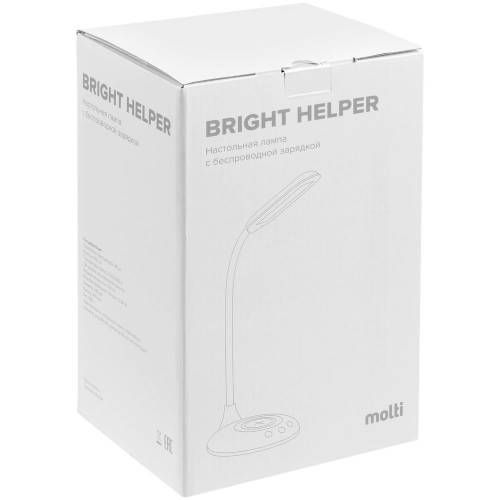 Лампа с беспроводной зарядкой Bright Helper, белая фото 9