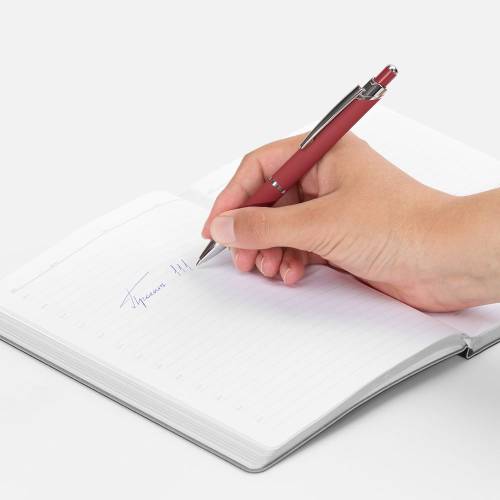 Ручка шариковая Chromos Soft Touch, красная фото 5 Ручка шариковая Chromos Soft Touch, красная фото 5