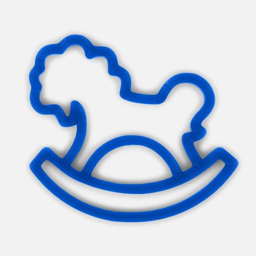 Подвеска «Лошадка-качалка», 3D-печать, синяя фото 2