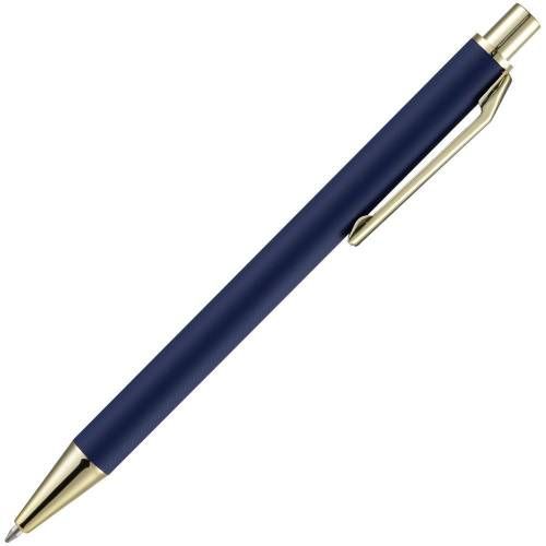 Ручка шариковая Lobby Soft Touch Gold, синяя фото 4