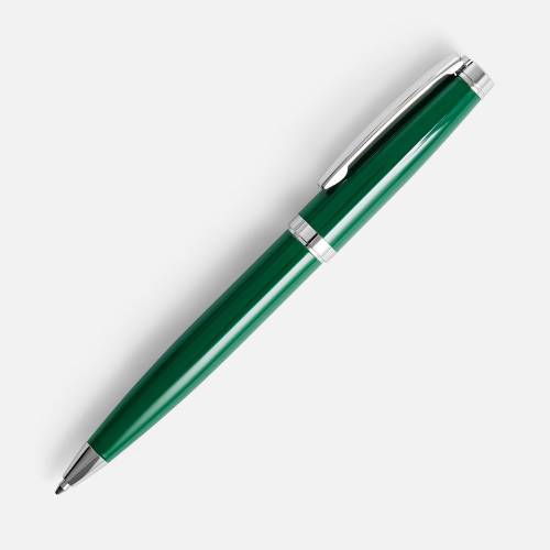 Ручка шариковая Letra Chrome, глянцевая, темно-зеленая фото 2
