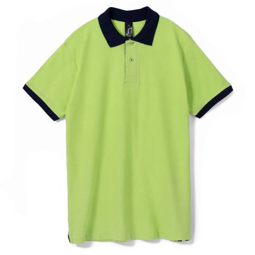 Рубашка поло Prince 190, зеленое яблоко с темно-синим фото 2