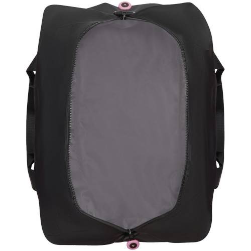 Сумка дорожная Compact Neon, черная с розовым фото 6