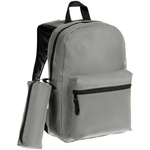 Детский рюкзак Base Kids с пеналом, серый фото 3