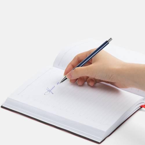 Ручка шариковая Slim Beam, синяя фото 4