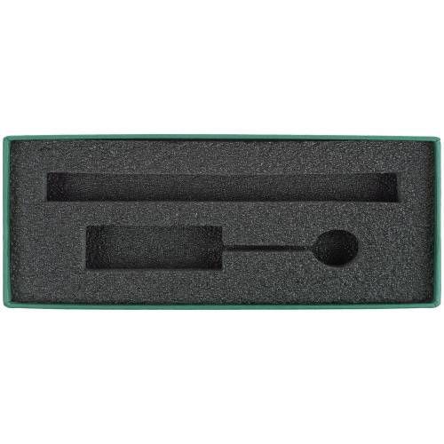 Коробка Notes с ложементом для ручки и флешки, зеленая фото 5