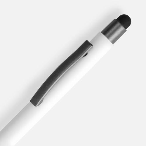 Ручка шариковая Atento Soft Touch со стилусом, белая фото 4 Ручка шариковая Atento Soft Touch со стилусом, белая фото 4