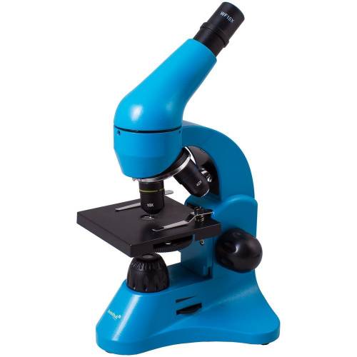 Монокулярный микроскоп Rainbow 50L с набором для опытов, голубой фото 2