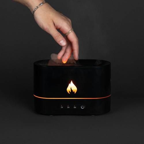 Увлажнитель-ароматизатор с имитацией пламени Fuego, черный фото 14