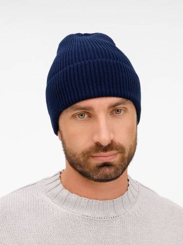 Шапка Nobilis Mono, темно-синяя фото 5 Шапка Nobilis Mono, темно-синяя фото 5