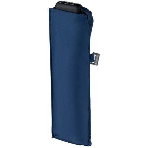 Зонт складной Carbonsteel Slim, темно-синий фото 4