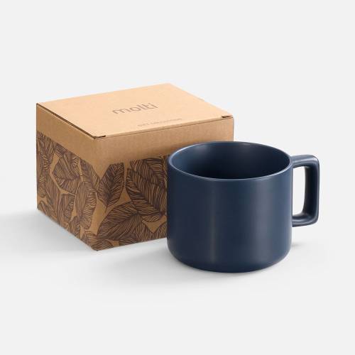 Чашка Jumbo в коробке матовая, темно-синяя фото 2