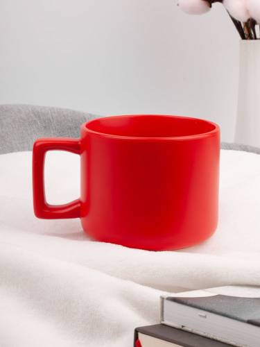 Чашка Jumbo в коробке матовая, красная фото 7