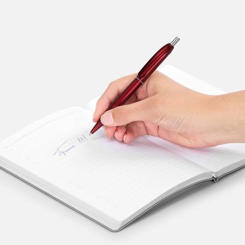 Ручка шариковая Bright Spark, красный металлик фото 5