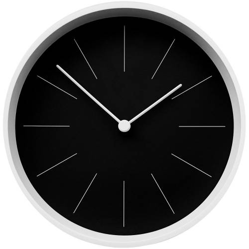 Часы настенные Neo, черные с белым фото 2