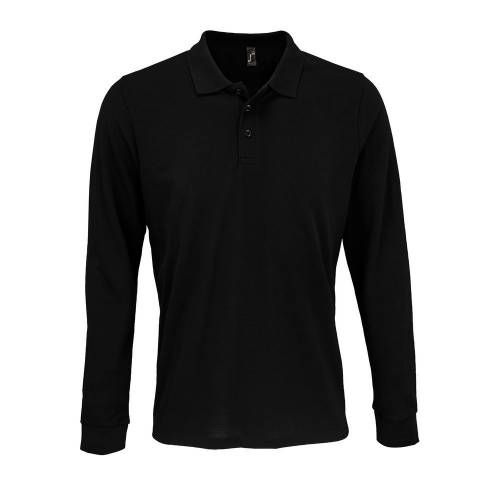 Рубашка поло с длинным рукавом Prime LSL, черная фото 2