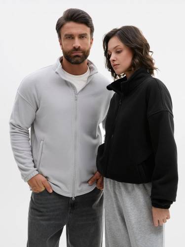 Куртка флисовая унисекс Nebo, черная фото 16