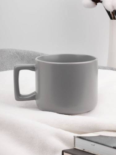 Чашка Jumbo в коробке матовая, светло-серая фото 7