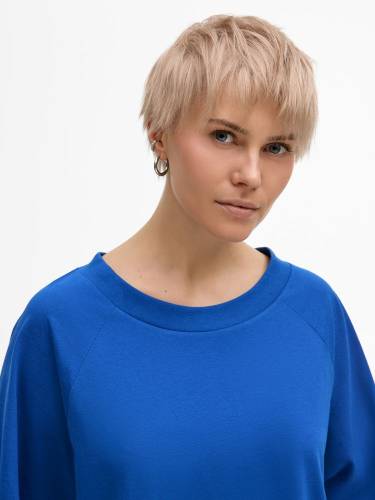 Футболка унисекс оверсайз T2, синяя фото 8