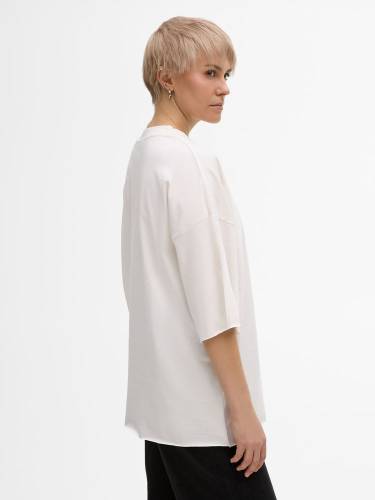 Футболка унисекс оверсайз T1, молочно-белая фото 7