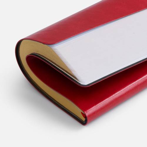 Ежедневник Nebraska Flex, недатированный, красный с золотистым фото 8