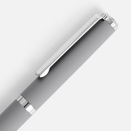 Ручка шариковая Inkish Chrome в футляре, серая фото 4