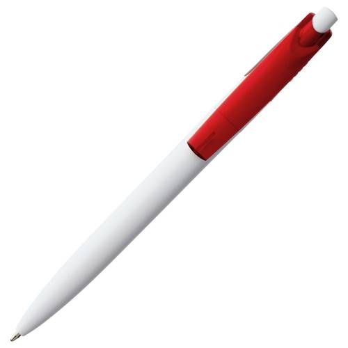 Ручка шариковая Bento, белая с красным фото 4