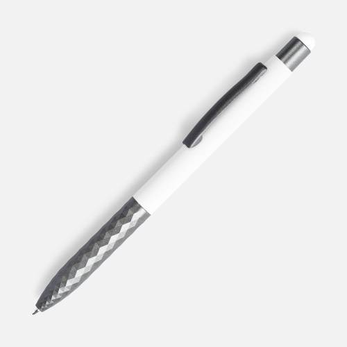 Ручка шариковая Digit Soft Touch со стилусом, белая