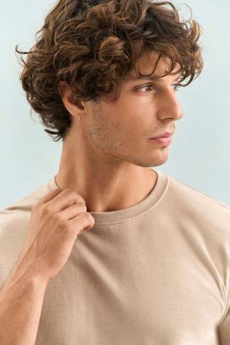 Футболка унисекс Regent 150, серо-бежевая фото 7