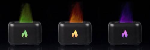 Увлажнитель-ароматизатор Fire Flick с имитацией пламени, черный фото 12