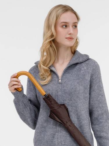 Зонт-трость Classic, коричневый фото 8